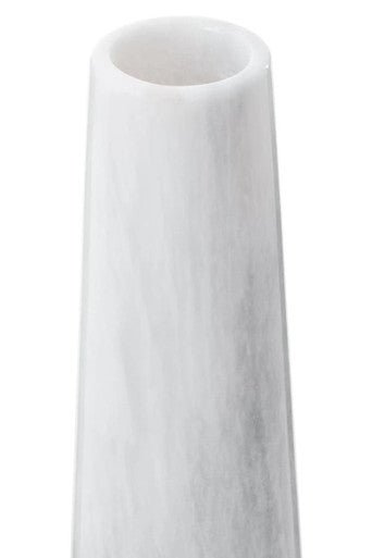White Marble Tapered Vase