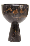 Small Black Marble Pedestal Bowl