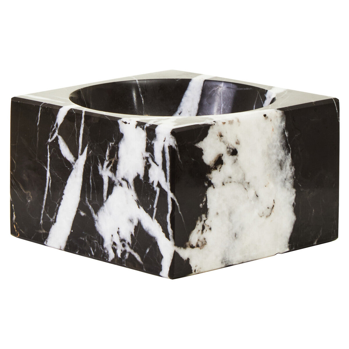 Square Black and Gold Marble Bowl