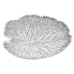Small Silver Finish Lotus Leaf Plate