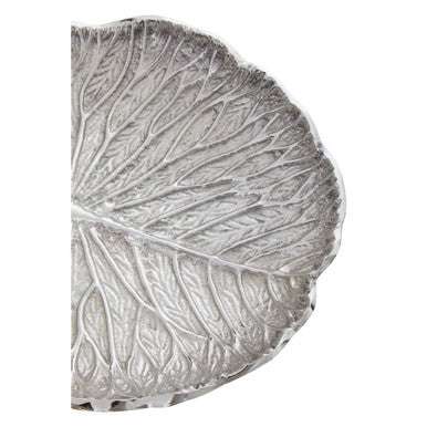 Small Silver Finish Lotus Leaf Plate