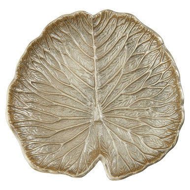 Small Gold Finish Lotus Leaf Plate