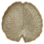 Large Gold Finish Lotus Leaf Plate