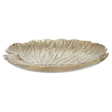 Large Gold Finish Lotus Leaf Plate