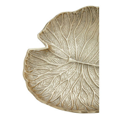 Large Gold Finish Lotus Leaf Plate
