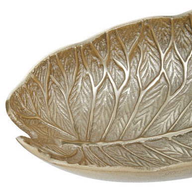 Gold Finish Lotus Leaf Bowl
