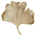 Large Antique Gold Finish Ginkgo Dish