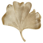 Large Antique Gold Finish Ginkgo Dish