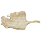 Large Antique Gold Finish Ginkgo Dish