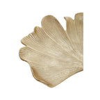 Large Antique Gold Finish Ginkgo Dish