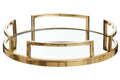 Gold Finish Mirrored Tray
