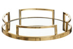 Gold Finish Mirrored Tray