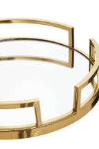 Gold Finish Mirrored Tray