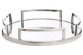 Silver Finish Mirrored Tray