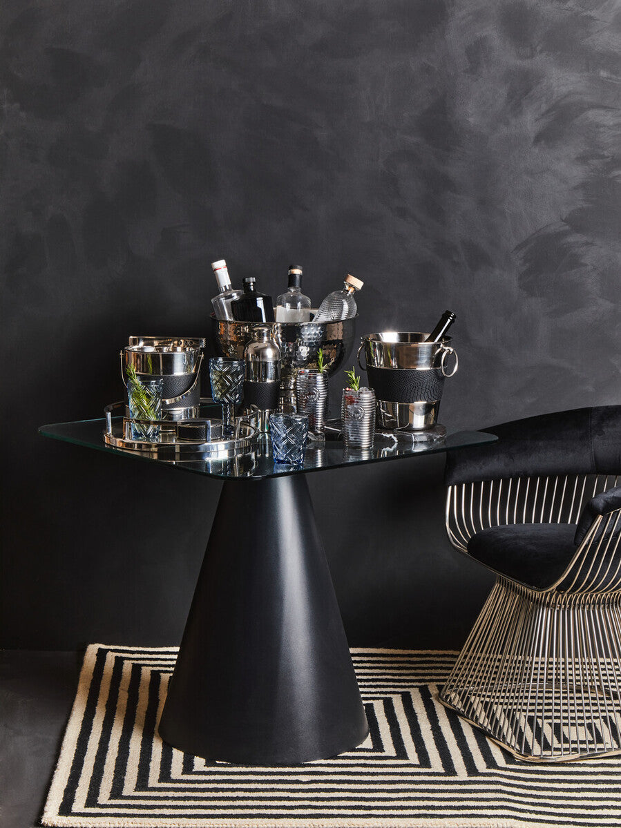 Silver Finish Mirrored Tray