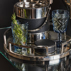 Silver Finish Mirrored Tray