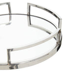 Silver Finish Mirrored Tray