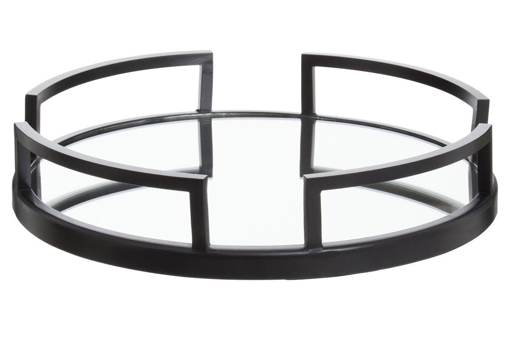 Matte Black Mirrored Tray