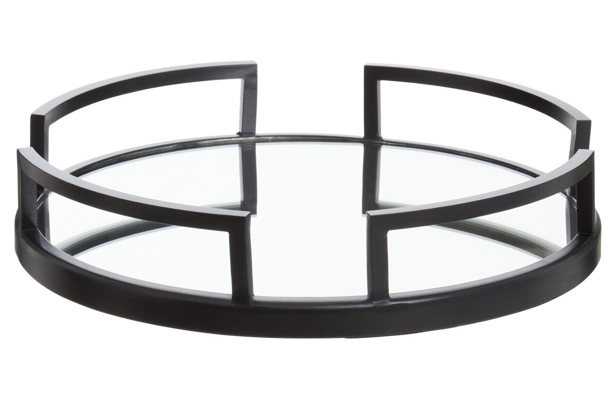 Matte Black Mirrored Tray