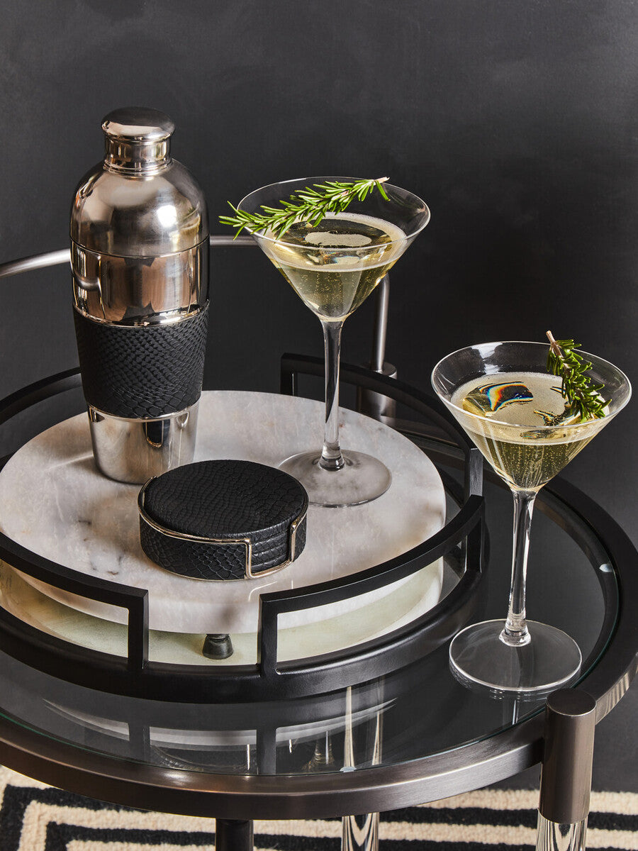 Matte Black Mirrored Tray