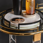 Matte Black Mirrored Tray
