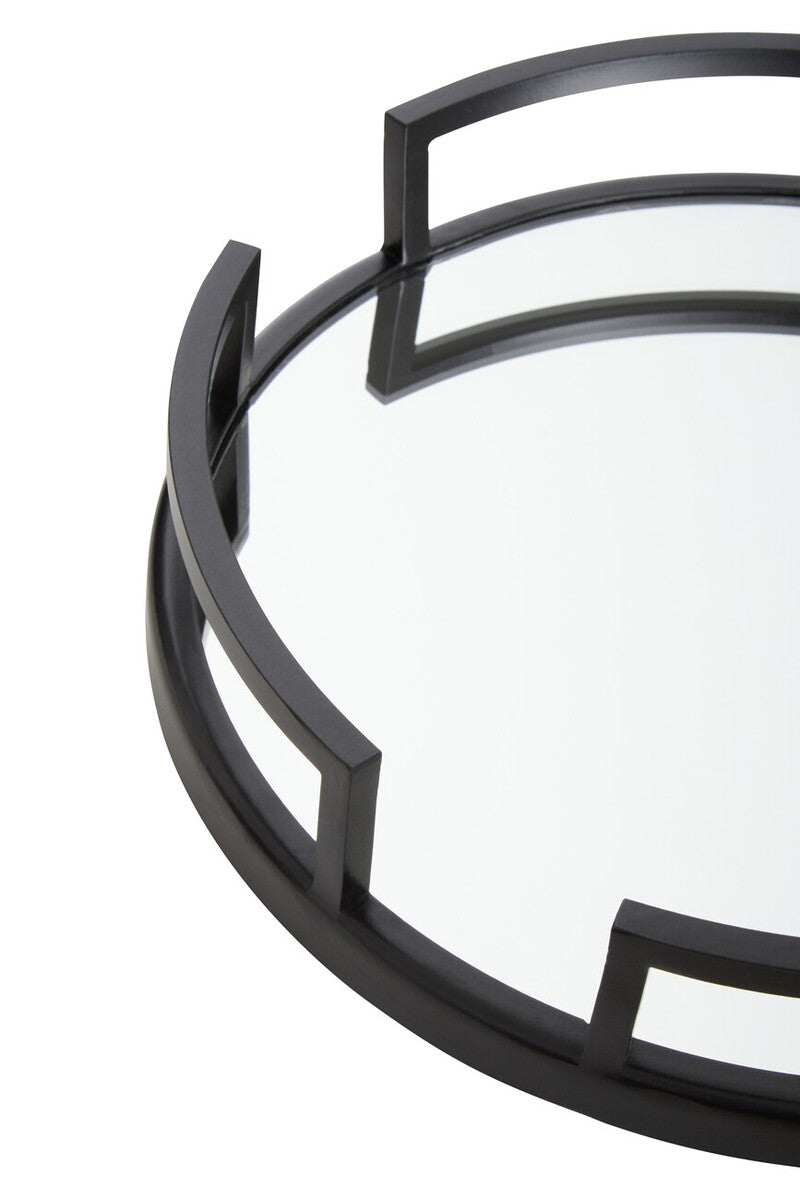 Matte Black Mirrored Tray
