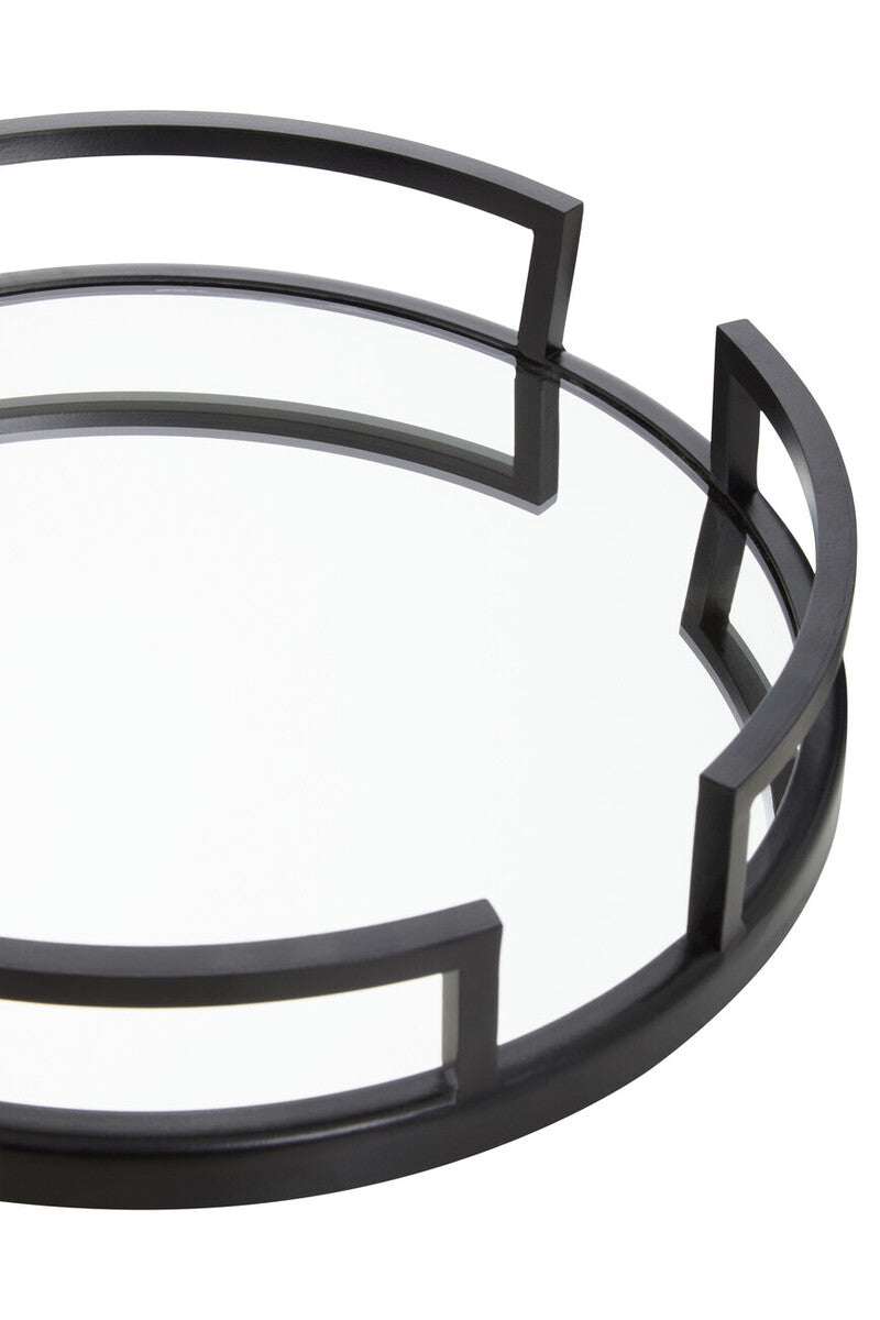 Matte Black Mirrored Tray