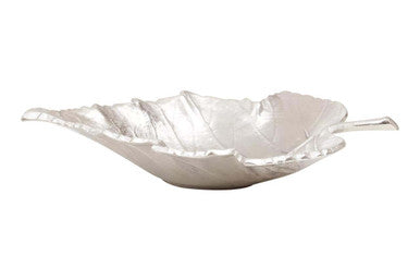 Silver Finish Leaf Dish