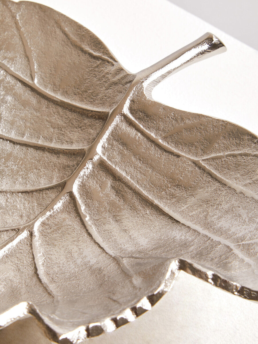 Silver Finish Leaf Dish