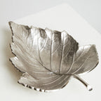 Silver Finish Leaf Dish