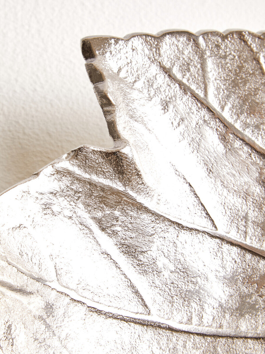 Silver Finish Leaf Dish