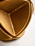 Brass Finish Segmented Spherical Sculpture