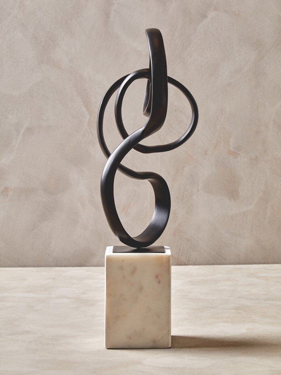Black Finish Aluminium Knot Sculpture