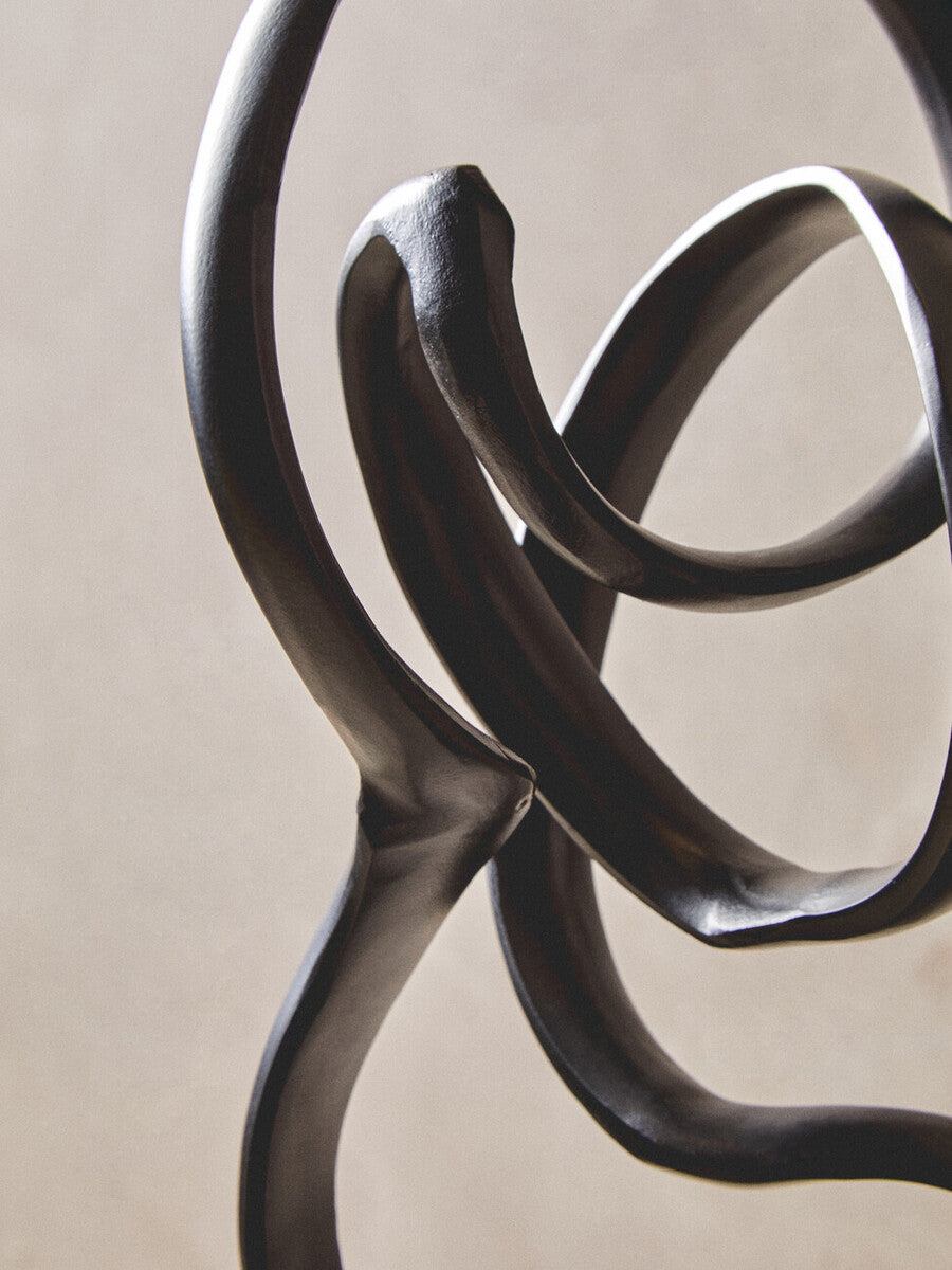 Black Finish Aluminium Knot Sculpture