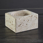 Travertine Square Decorative Bowl