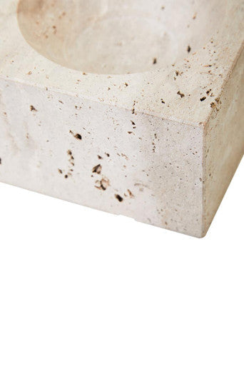 Travertine Square Decorative Bowl
