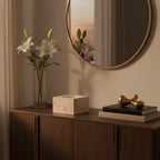 Travertine Square Decorative Bowl