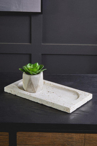 Travertine Rectangular Decorative Tray
