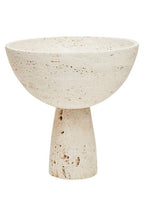 Travertine Pedestal Bowl