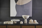 Travertine Pedestal Bowl