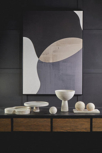 Travertine Pedestal Bowl