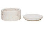 Travertine Round Trinket Box