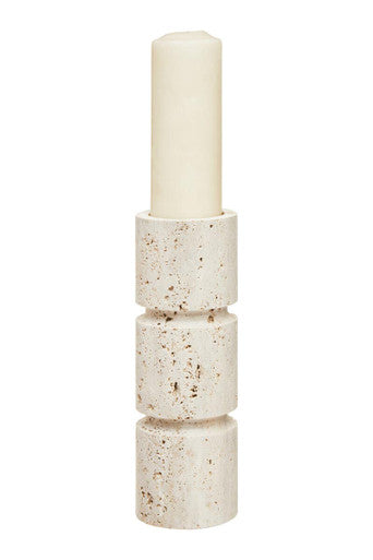 Travertine Large Candle Holder