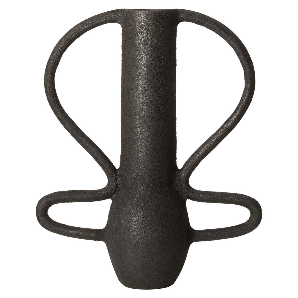 Large Textured Black Vase