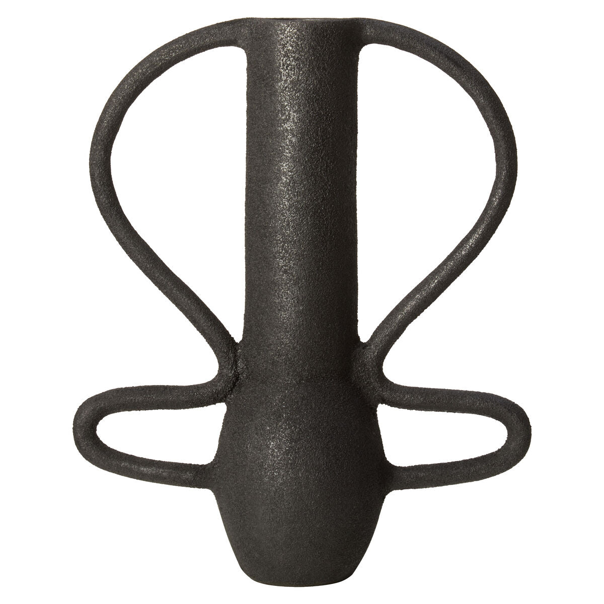 Large Textured Black Vase
