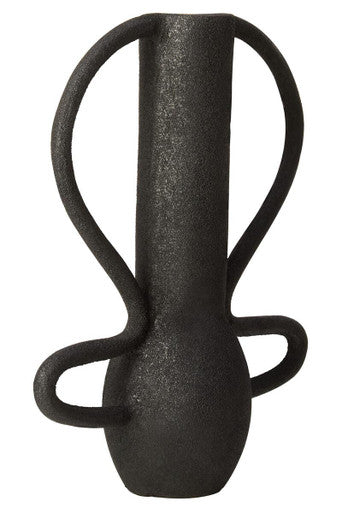 Large Textured Black Vase