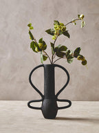 Large Textured Black Vase