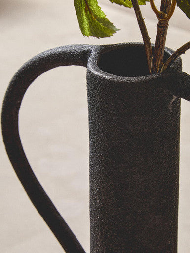 Large Textured Black Vase