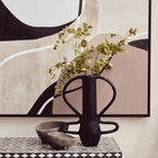 Large Textured Black Vase