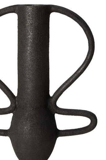 Large Textured Black Vase